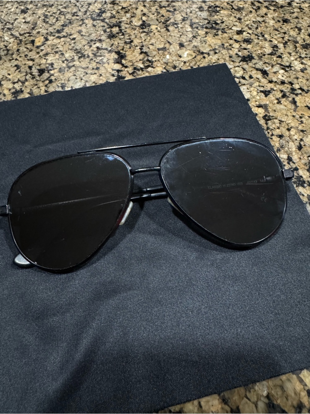 Saint Laurent Black Aviator sunglasses